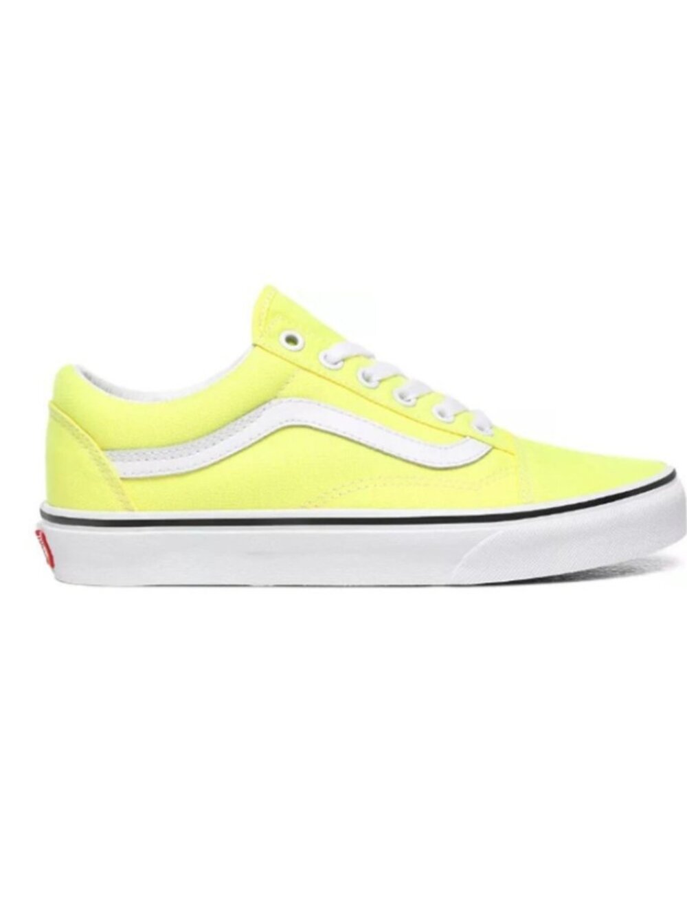 Vans Unisex Old Skool Classic (Neon) Sneakers - Lemon Tonic/True White
